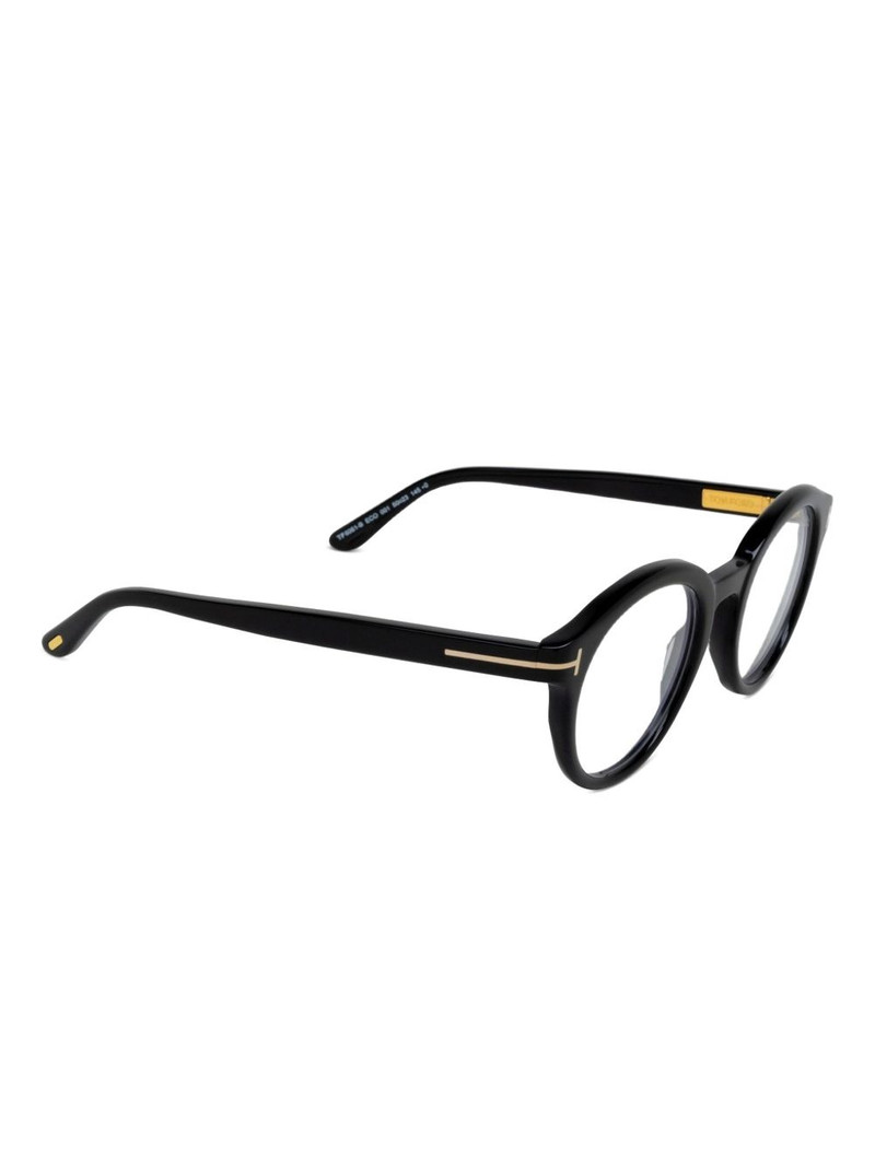 TOM FORD round-frame logo-detail glasses outlook