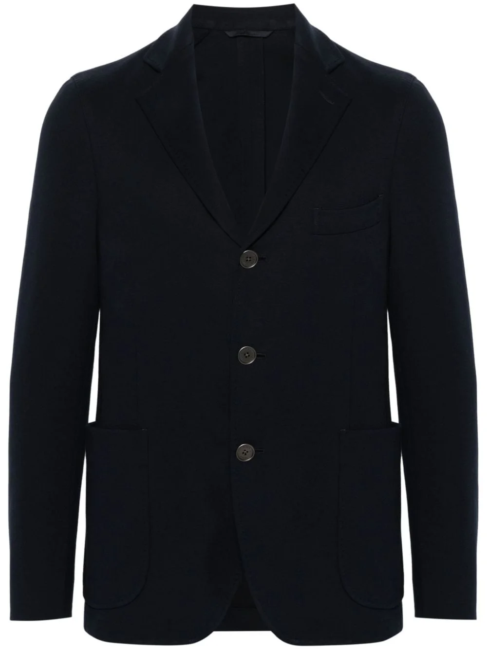 single-breasted cotton blazer - 1