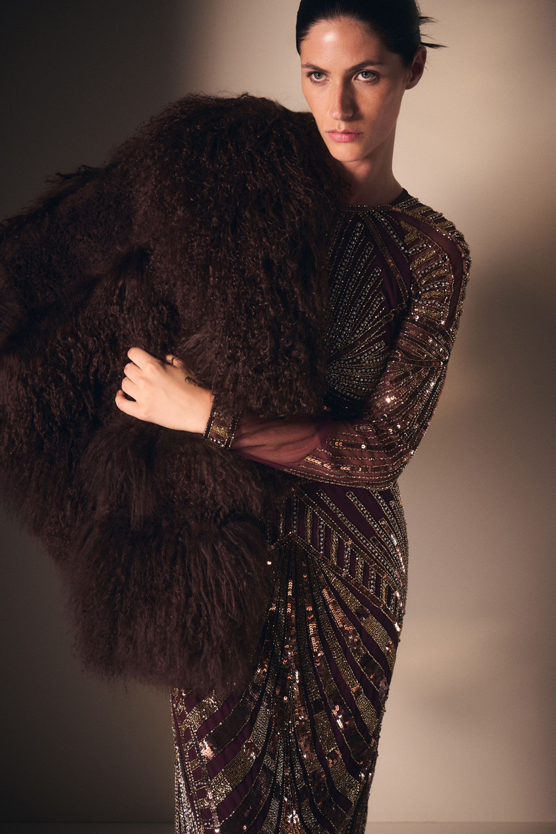 Mongolian Shearling Panelled Short Coat 1