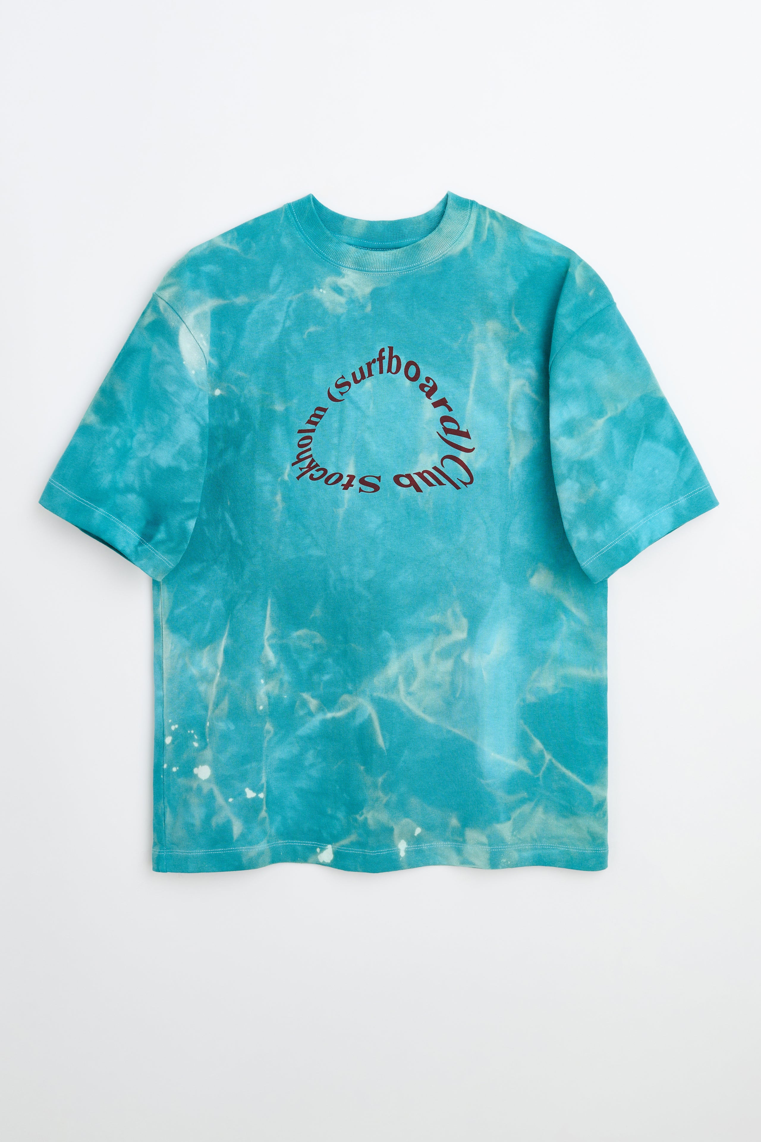 STOCKHOLM SURFBOARD CLUB FOR TRÈS BIEN DYED T-SHIRT GREEN - 1