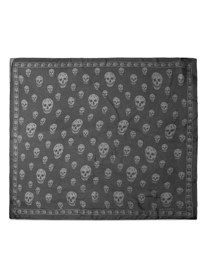 skull-print silk scarf 1