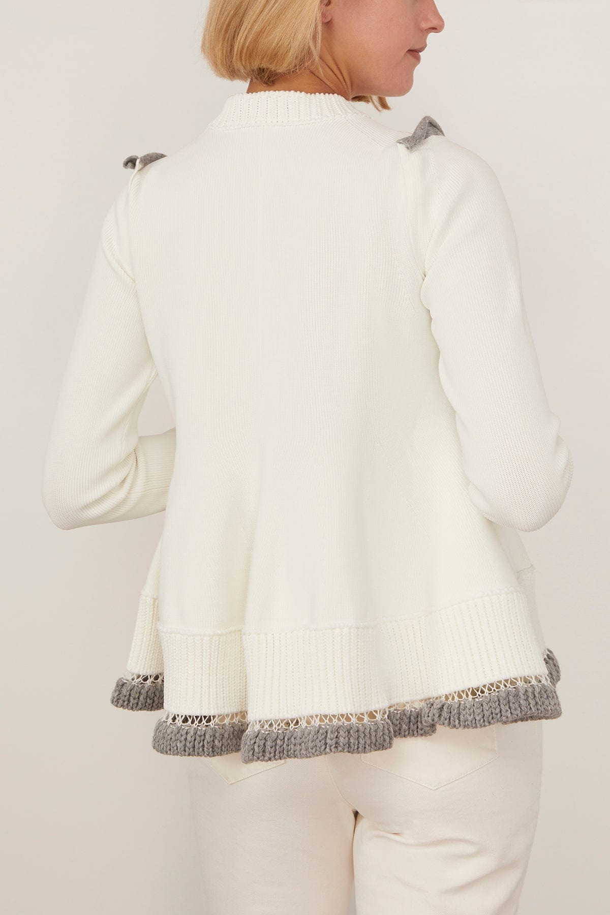 Knit Pullover in Off White - 4