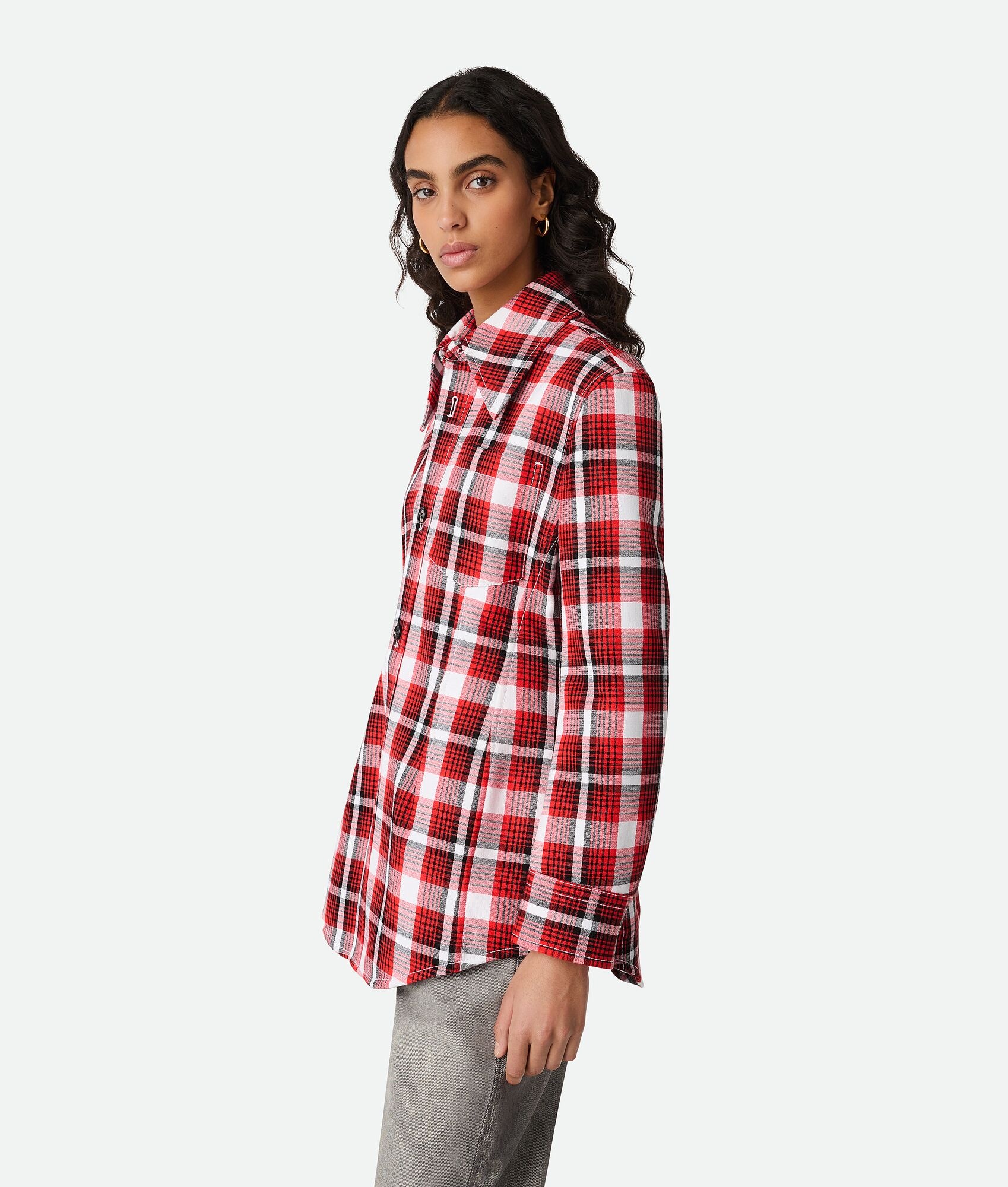 Structured Cotton Check Jacket - 2
