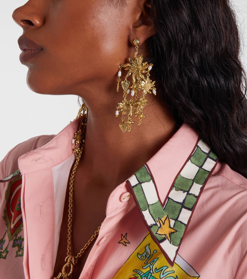 Drop earrings with freshwater pearls 3