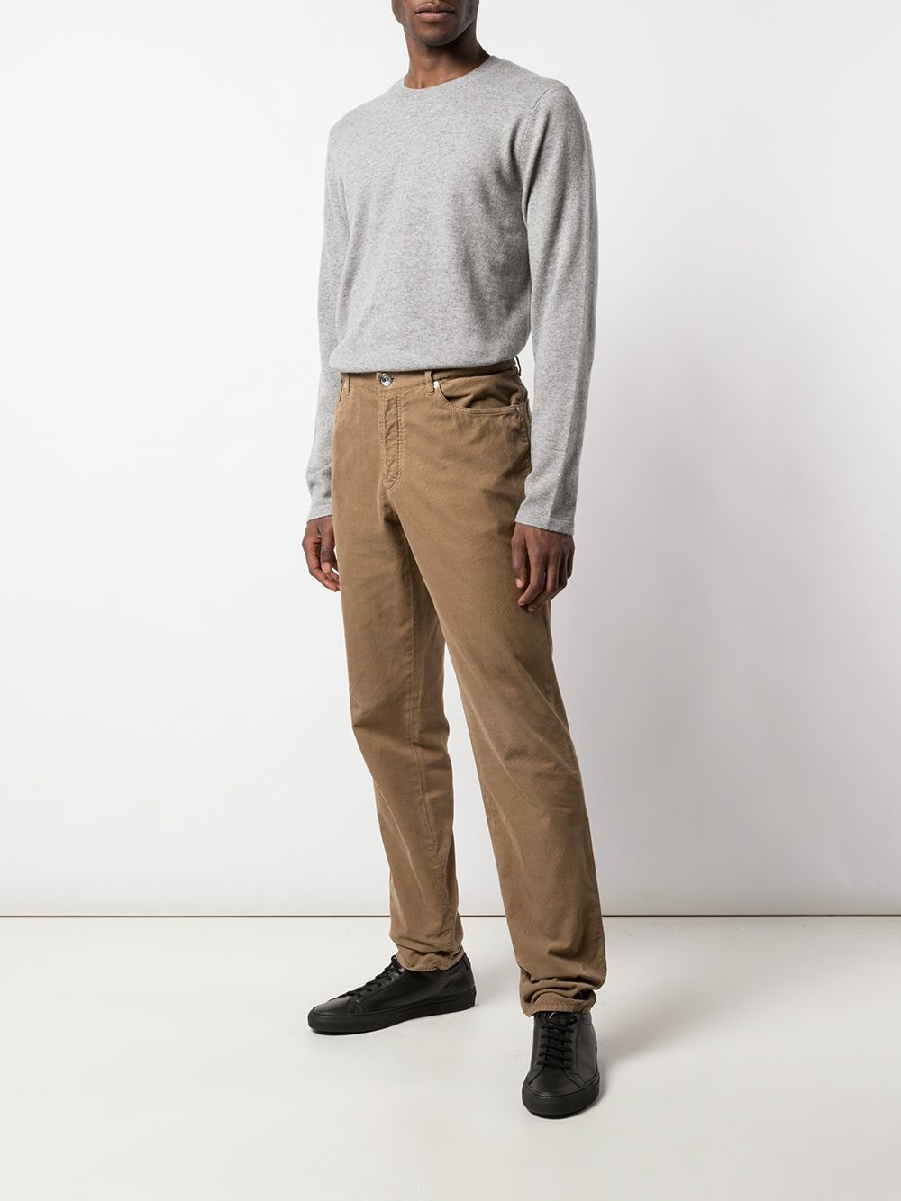 long-sleeve fitted sweater - 2