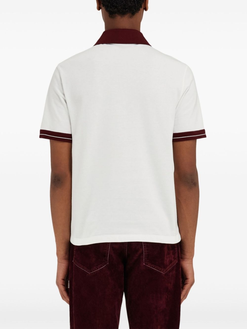logo-embroidered polo shirt - 4