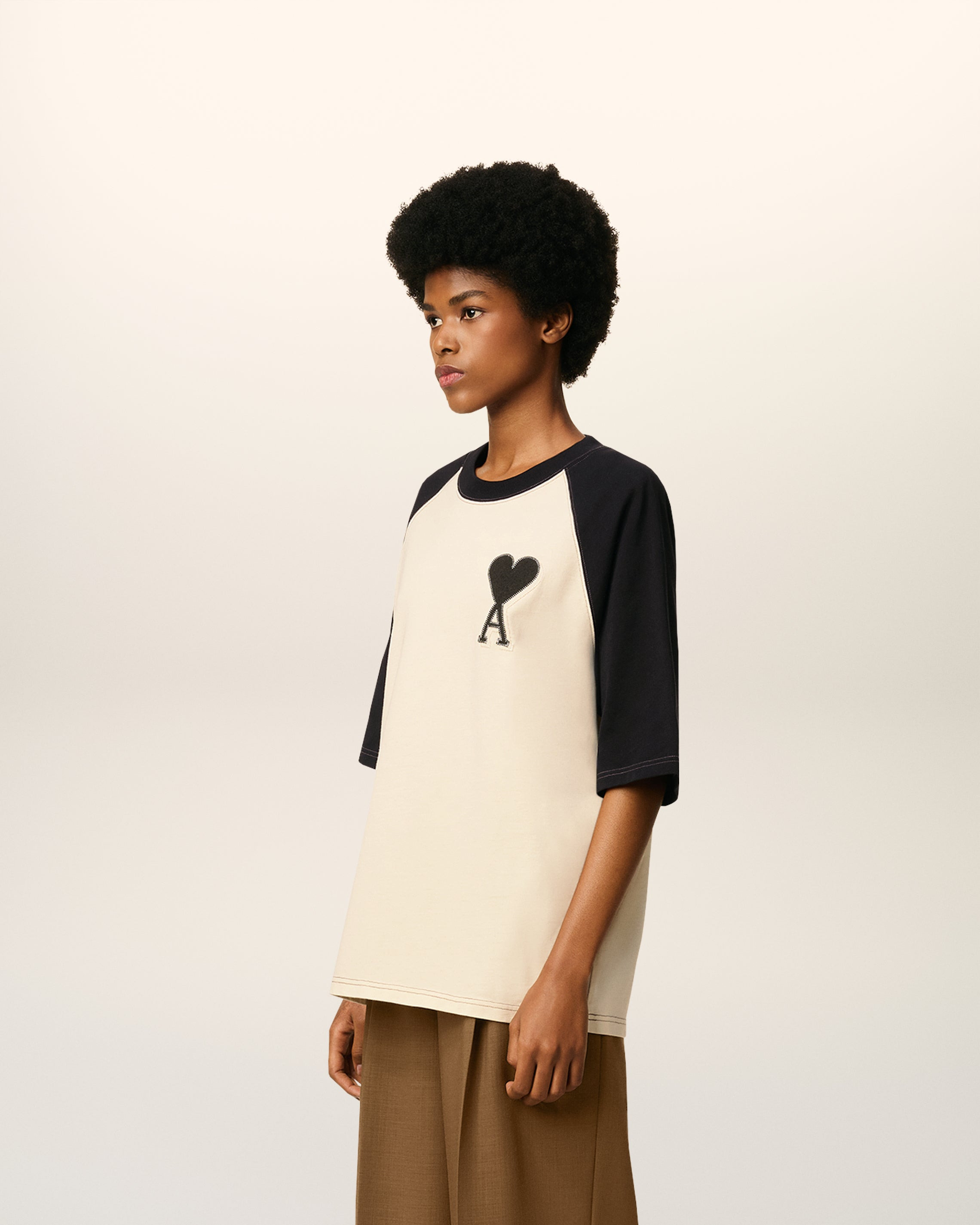 WHITE COTTON SHORT SLEEVES AMI DE COEUR T-SHIRT - 6