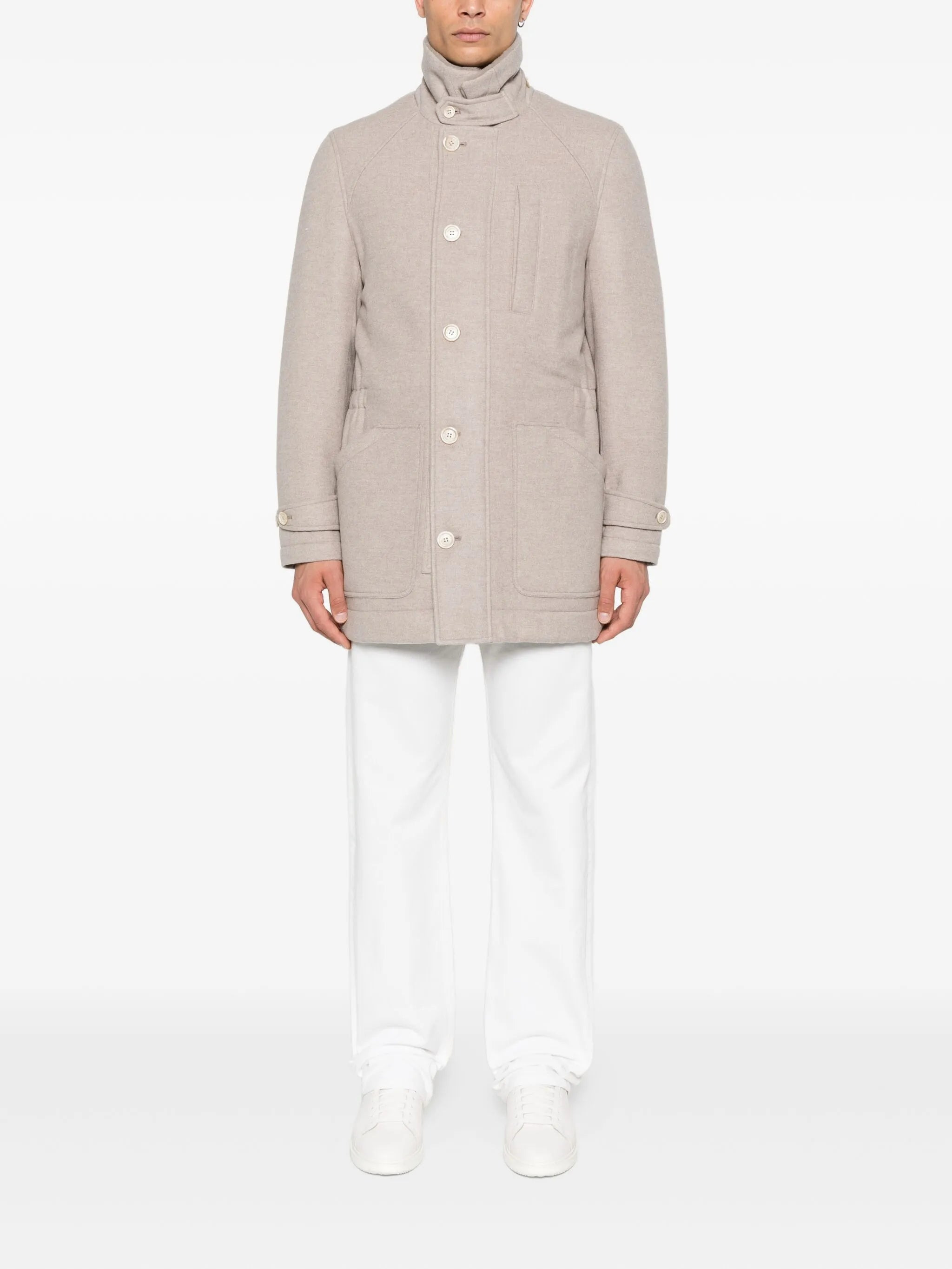 Brunello Cucinelli Trimmed-collar Single-breasted Coat - 3