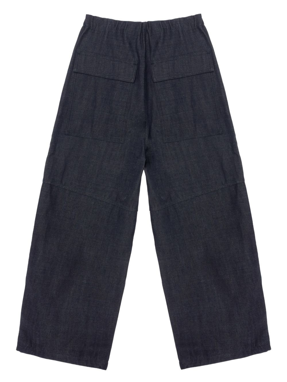 elasticated denim trousers - 6