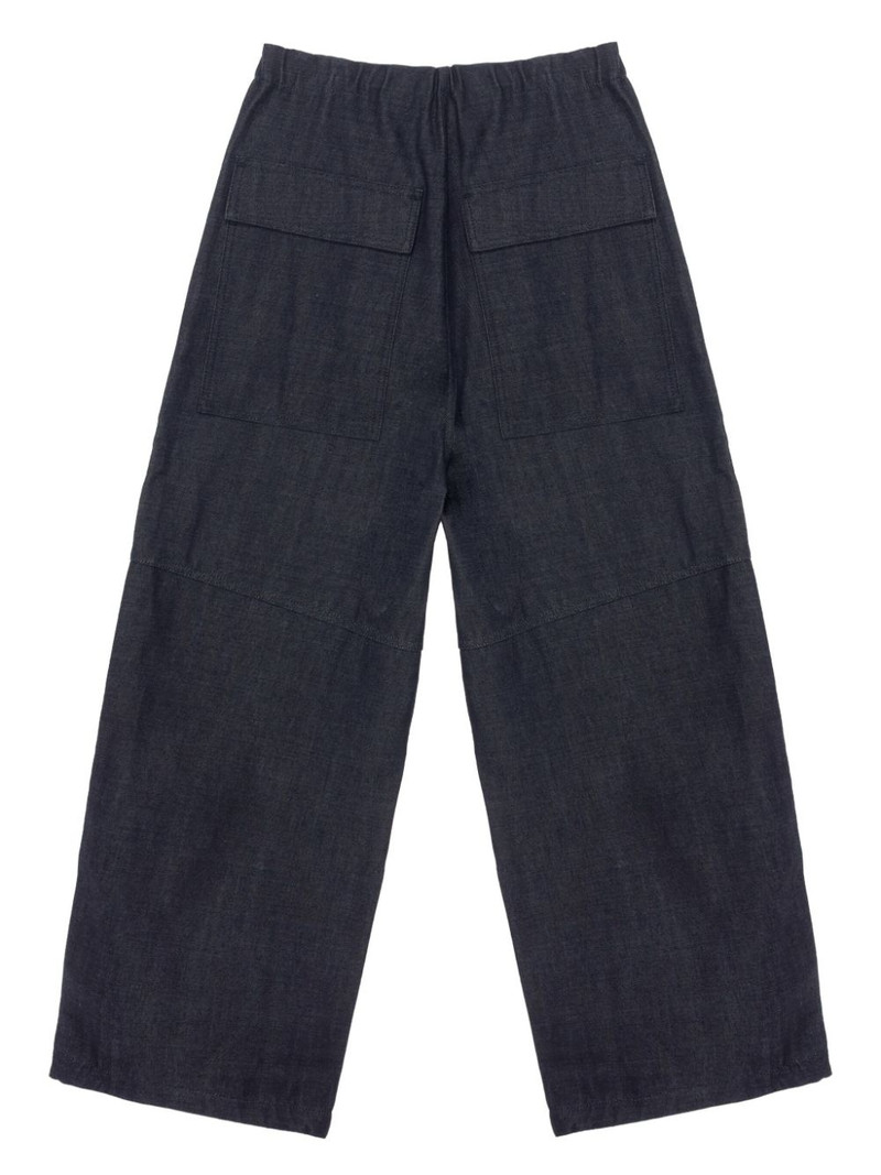 elasticated denim trousers 6