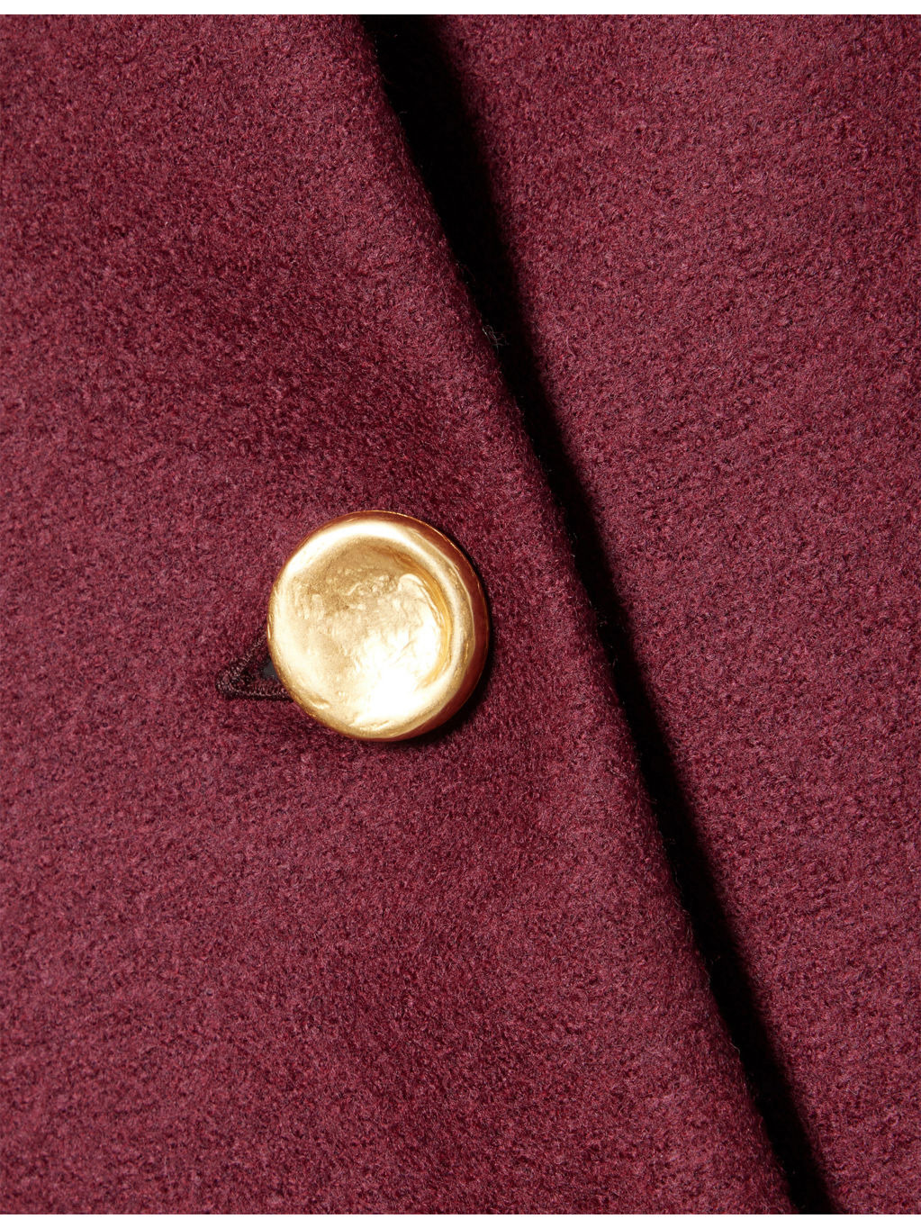 Uncollared Lightweight Pressed Wool Jacket - 6
