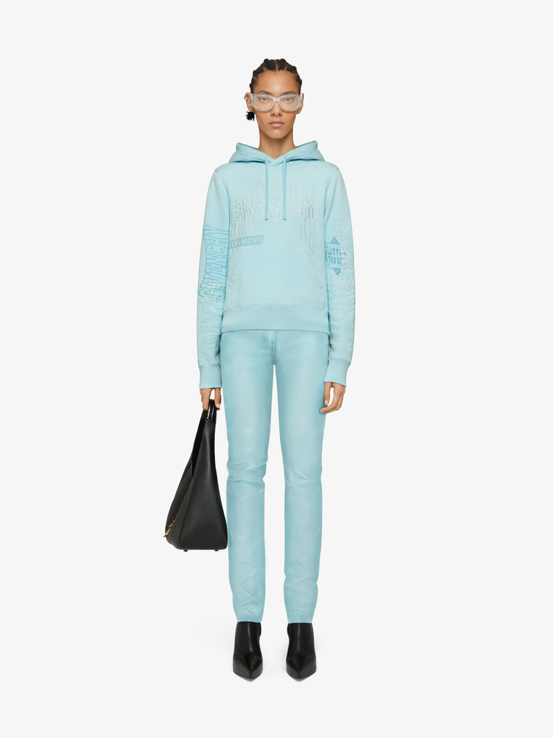 Givenchy SLIM FIT HOODIE IN EMBROIDERED JERSEY outlook