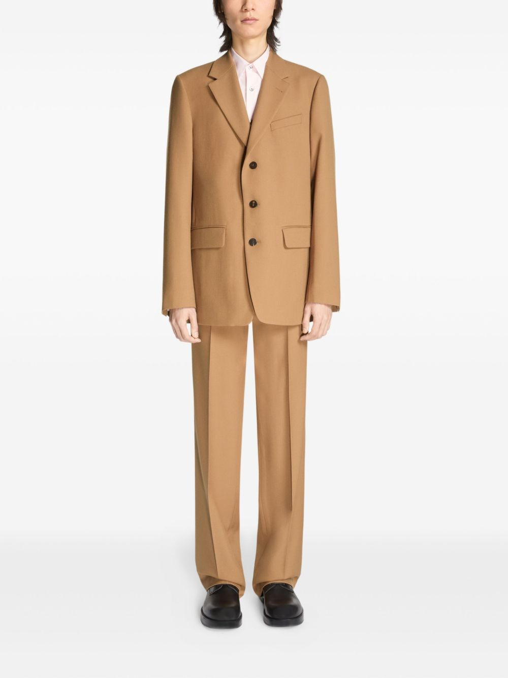 single-breast wool suit - 2