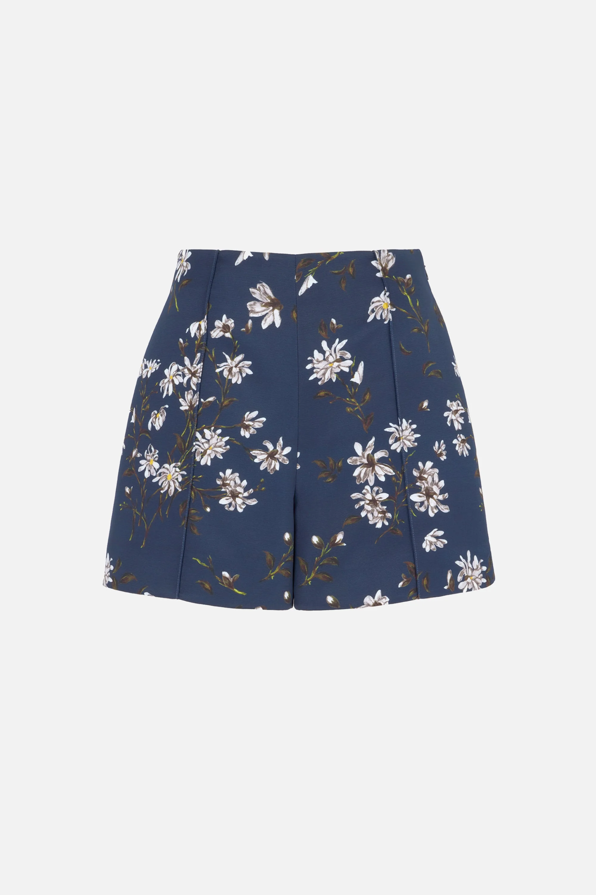 Friar Shorts in Midnight Magnolia Taffeta Faille - 1