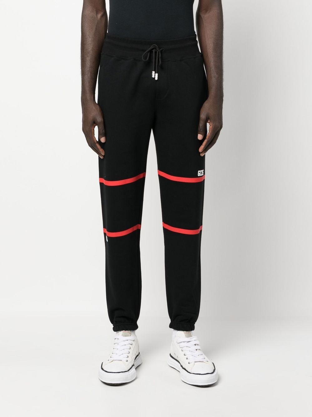striped cotton track pants - 3