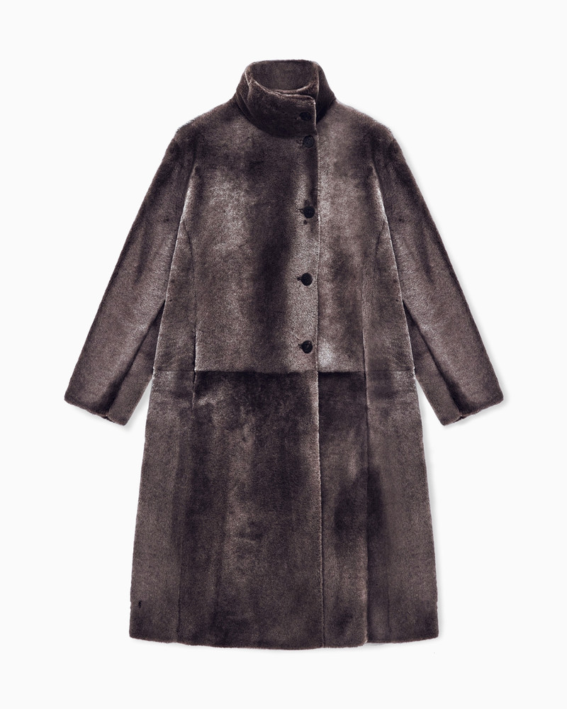 COAT REVERSIBLE REGULAR FIT IN SHEARLING WITH HORN BUTTONS 1