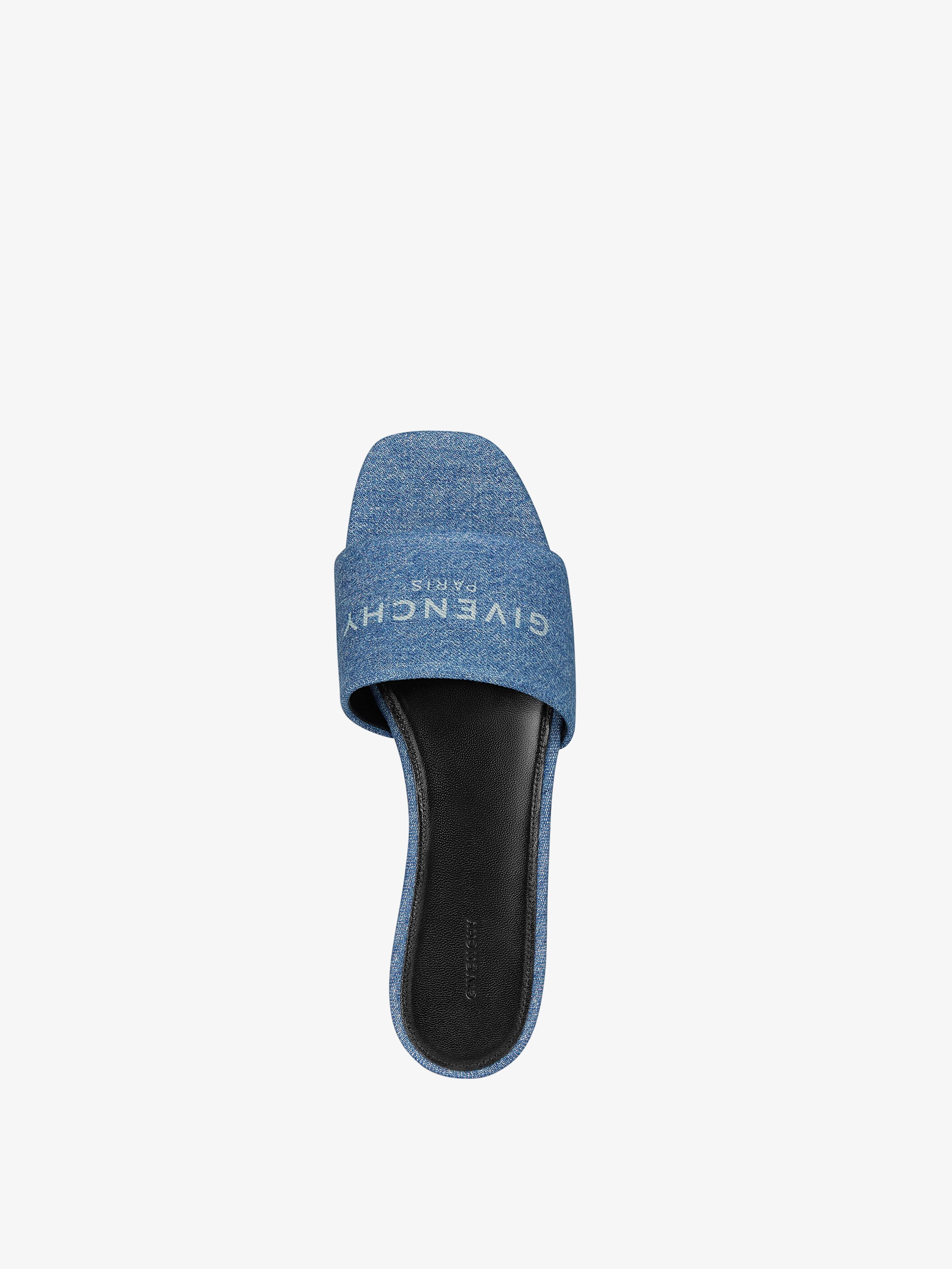 4G FLAT MULES IN DENIM - 4