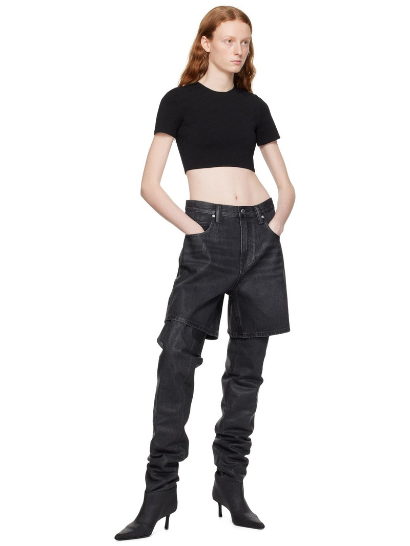alexanderwang.t Black Cropped T-Shirt outlook