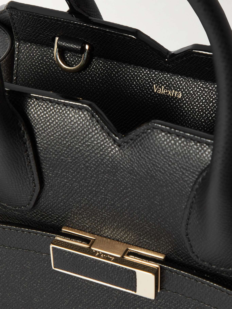 Milano mini textured-leather tote 4