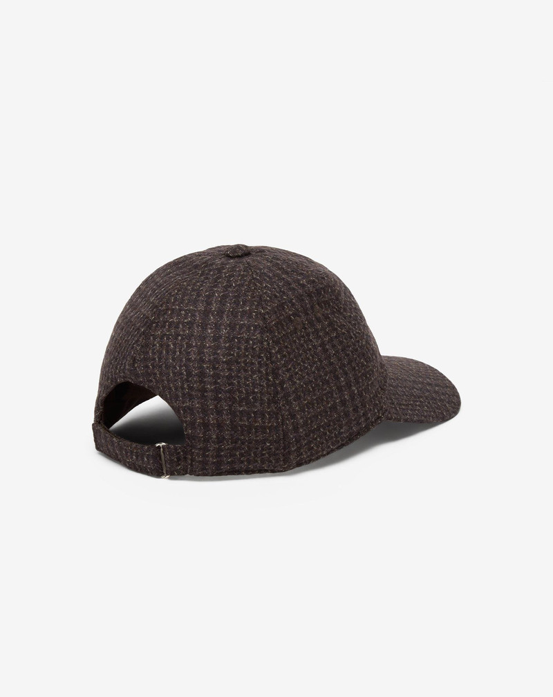 Brown pure wool baseball cap 3