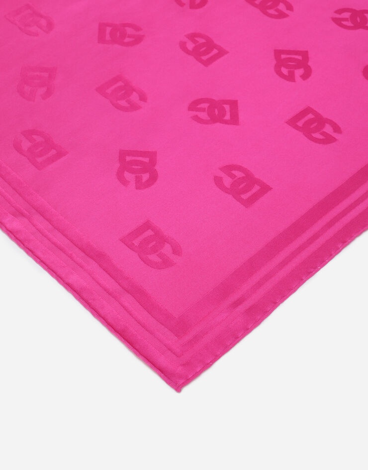 Twill jacquard scarf with DG logo (70 x 70) - 3