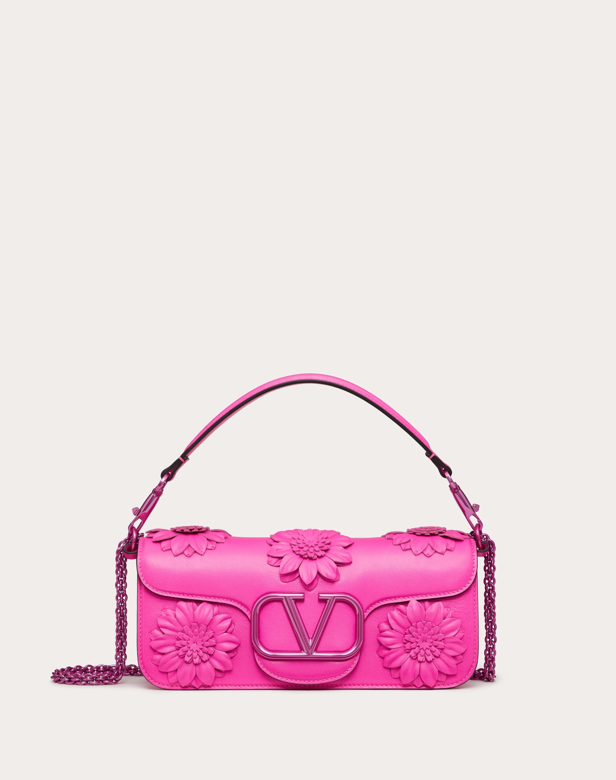 LOCÒ SHOULDER BAG WITH APPLIQUE FLOWERS - 1