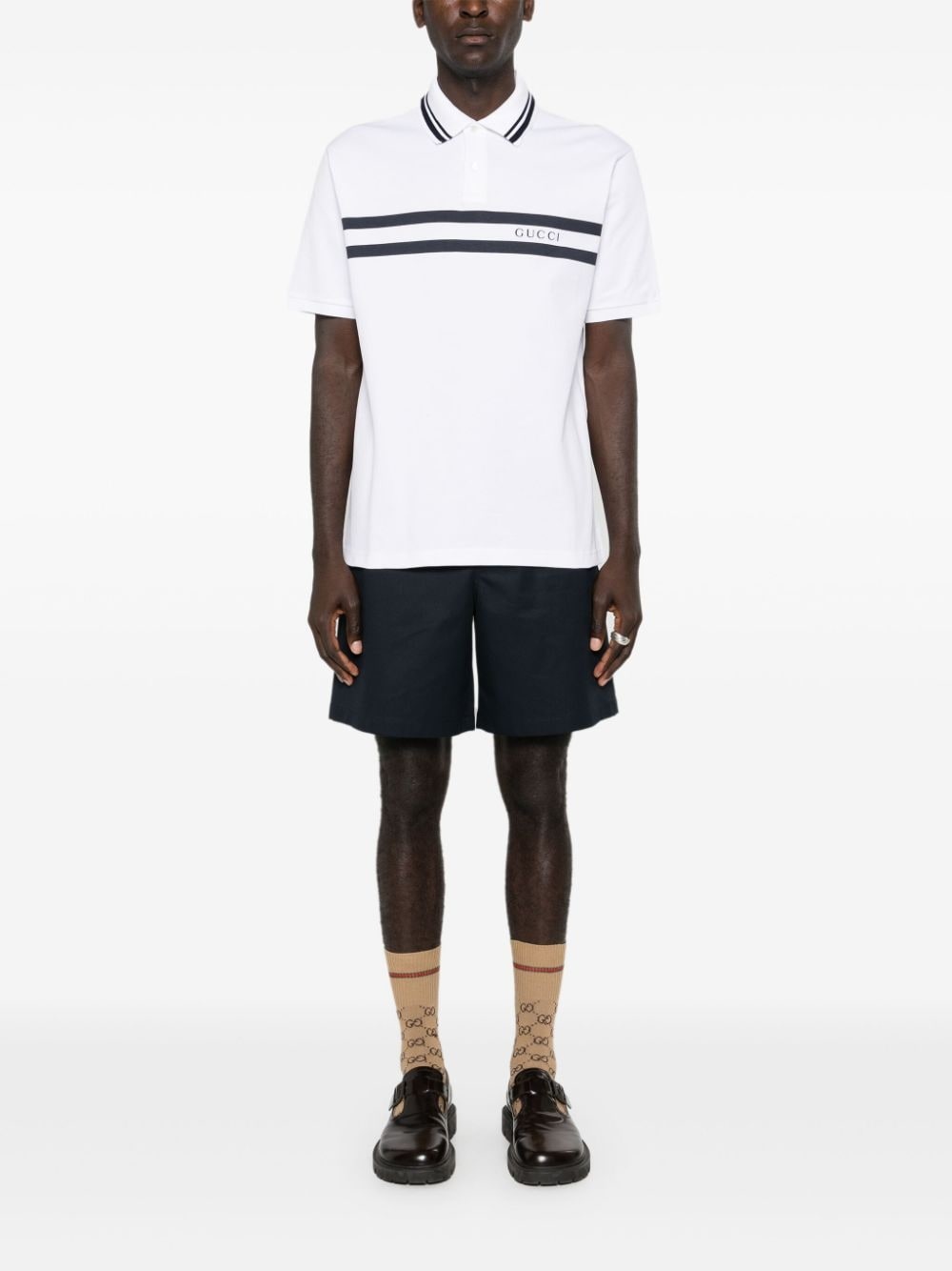 Web-stripe tailored shorts - 2