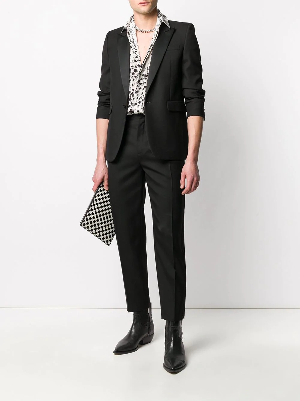 silk-trimmed tuxedo jacket - 2