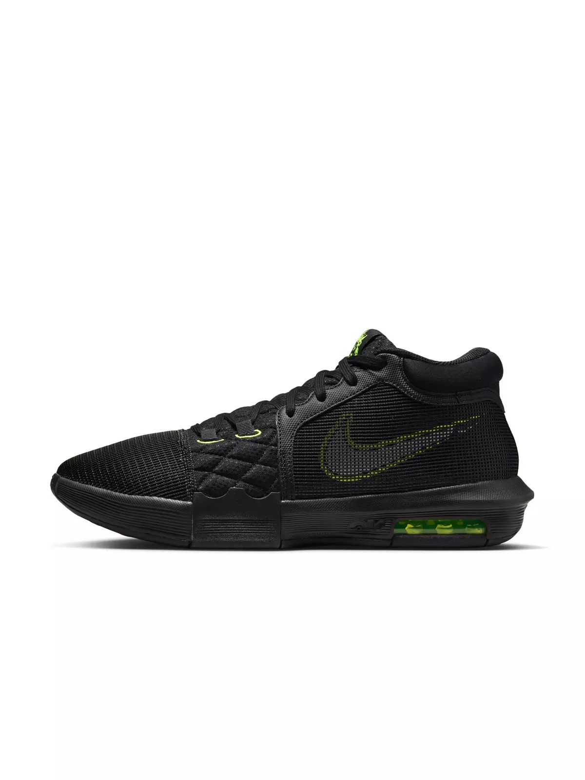 LeBron Witness 8 "Black/Volt/White" Men's Basketball Shoe - 2