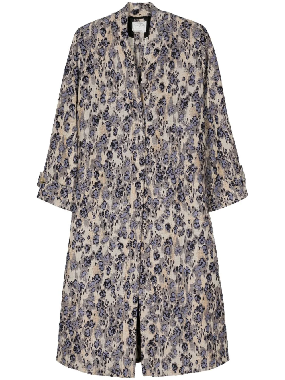 leopard-print jacquard jacket - 1