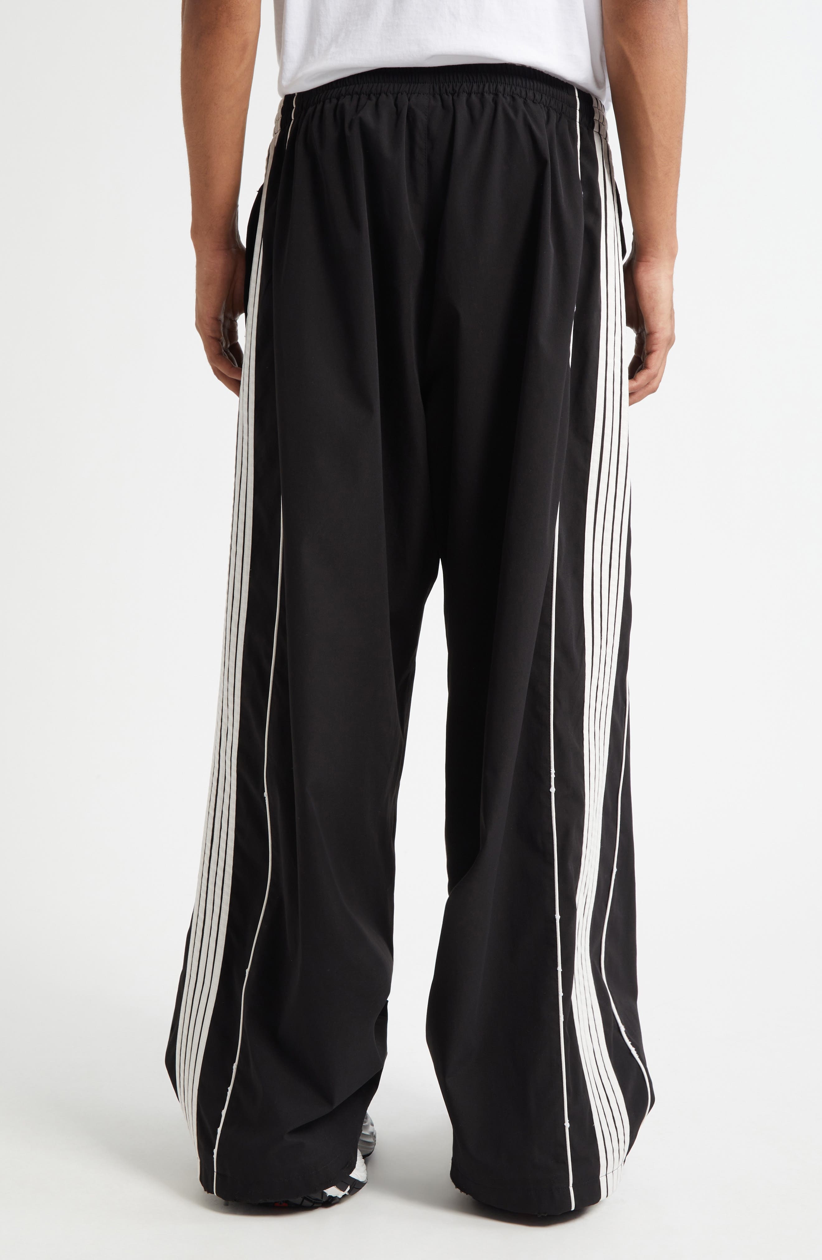 Balenciaga Oversize Track Pants in 1000 Black at Nordstrom - 3