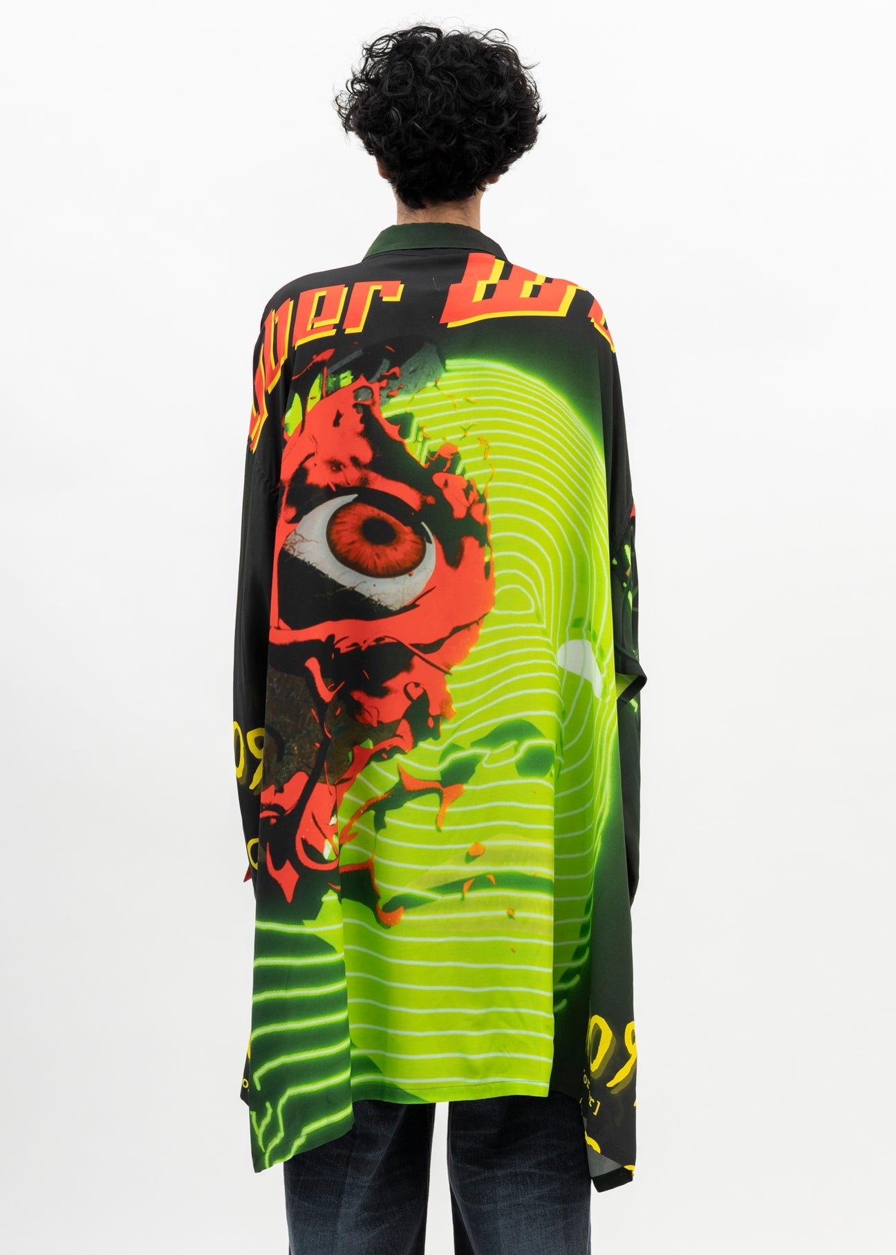 Black Oversized Cyber Warfare Shirt - 4