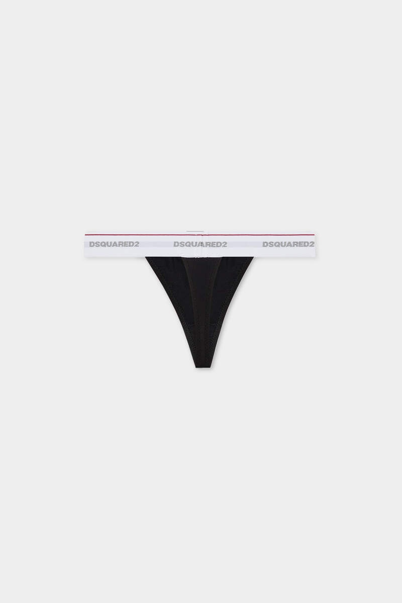 DSQUARED2 LOGO COTTON THONG - 2