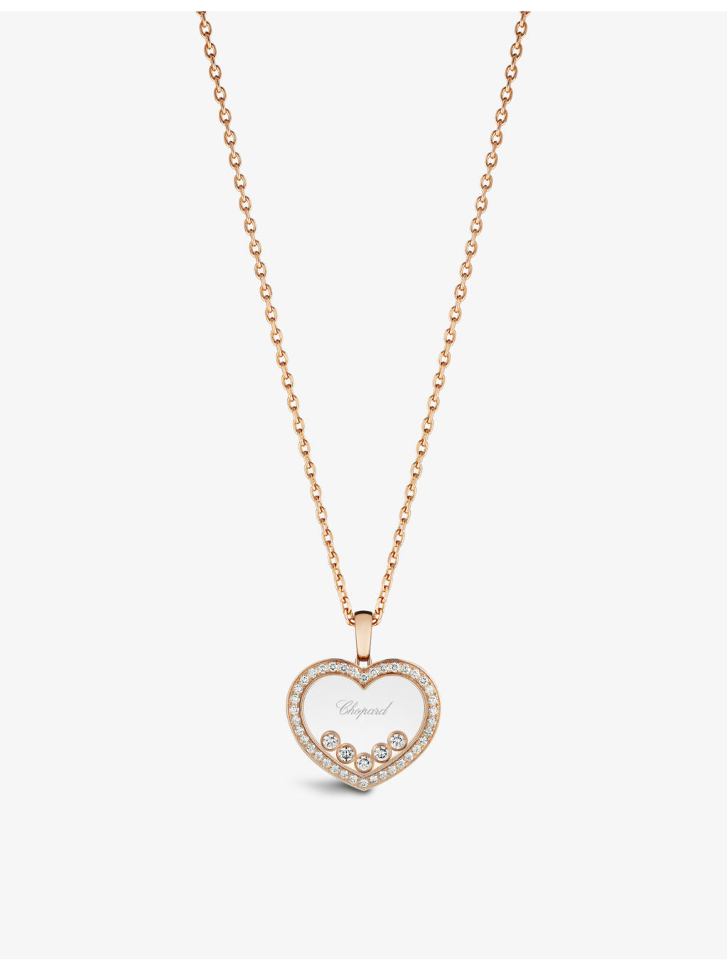 Happy Diamonds 18ct rose-gold and 0.73ct brilliant-cut diamond necklace - 4