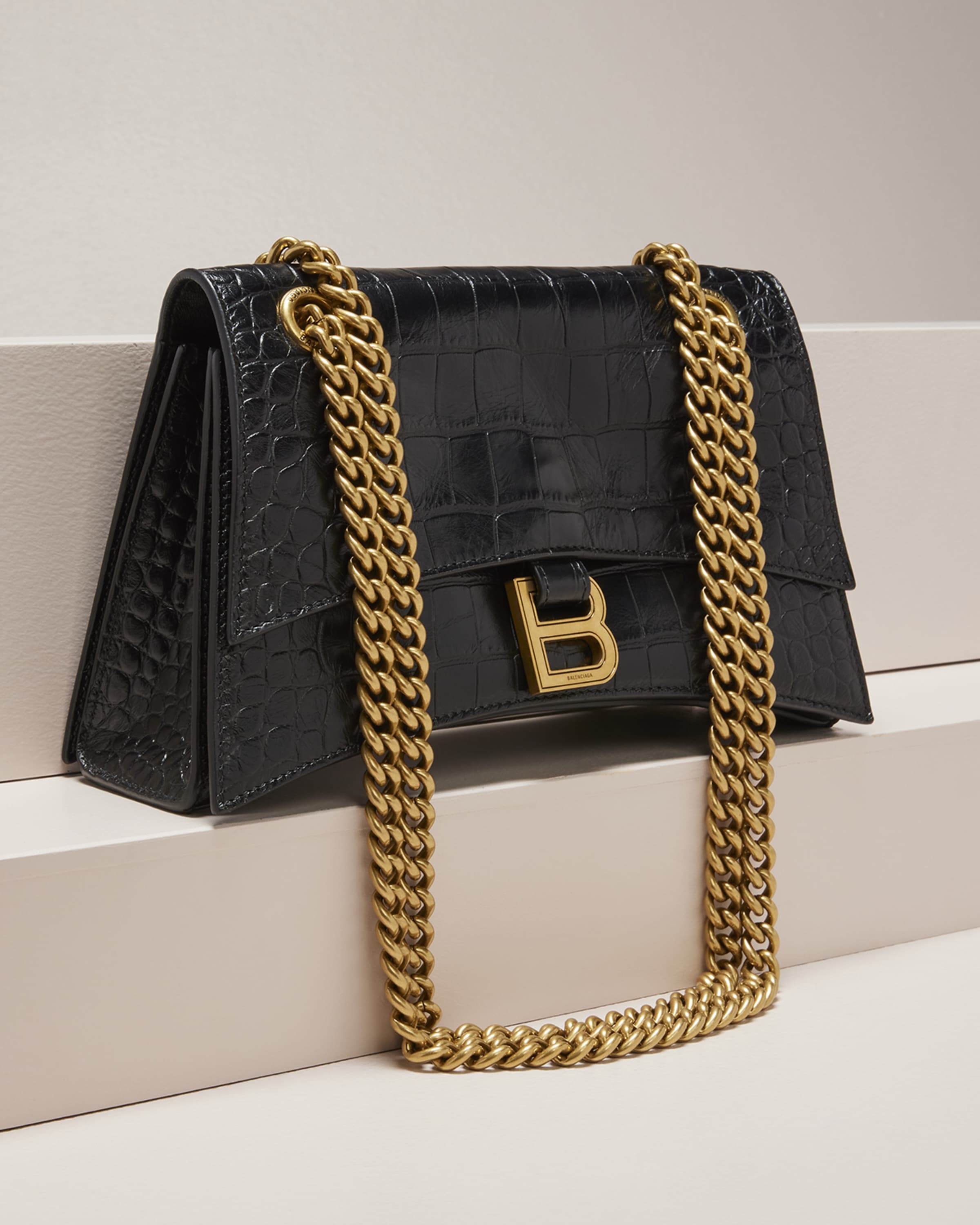 Women's Crush Small Chain Bag Quilted in Black