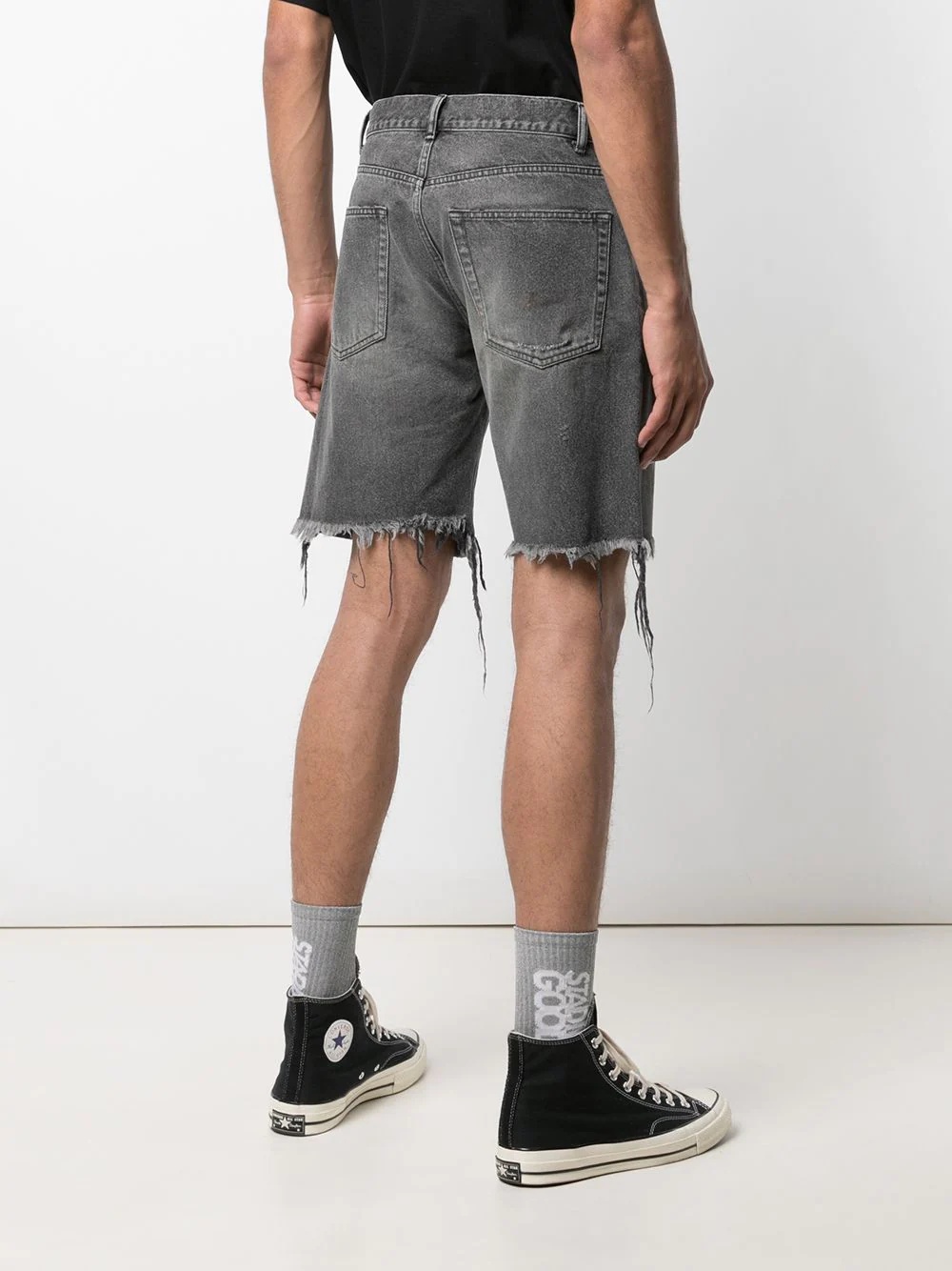 Bozeman contrast-panel denim shorts - 4