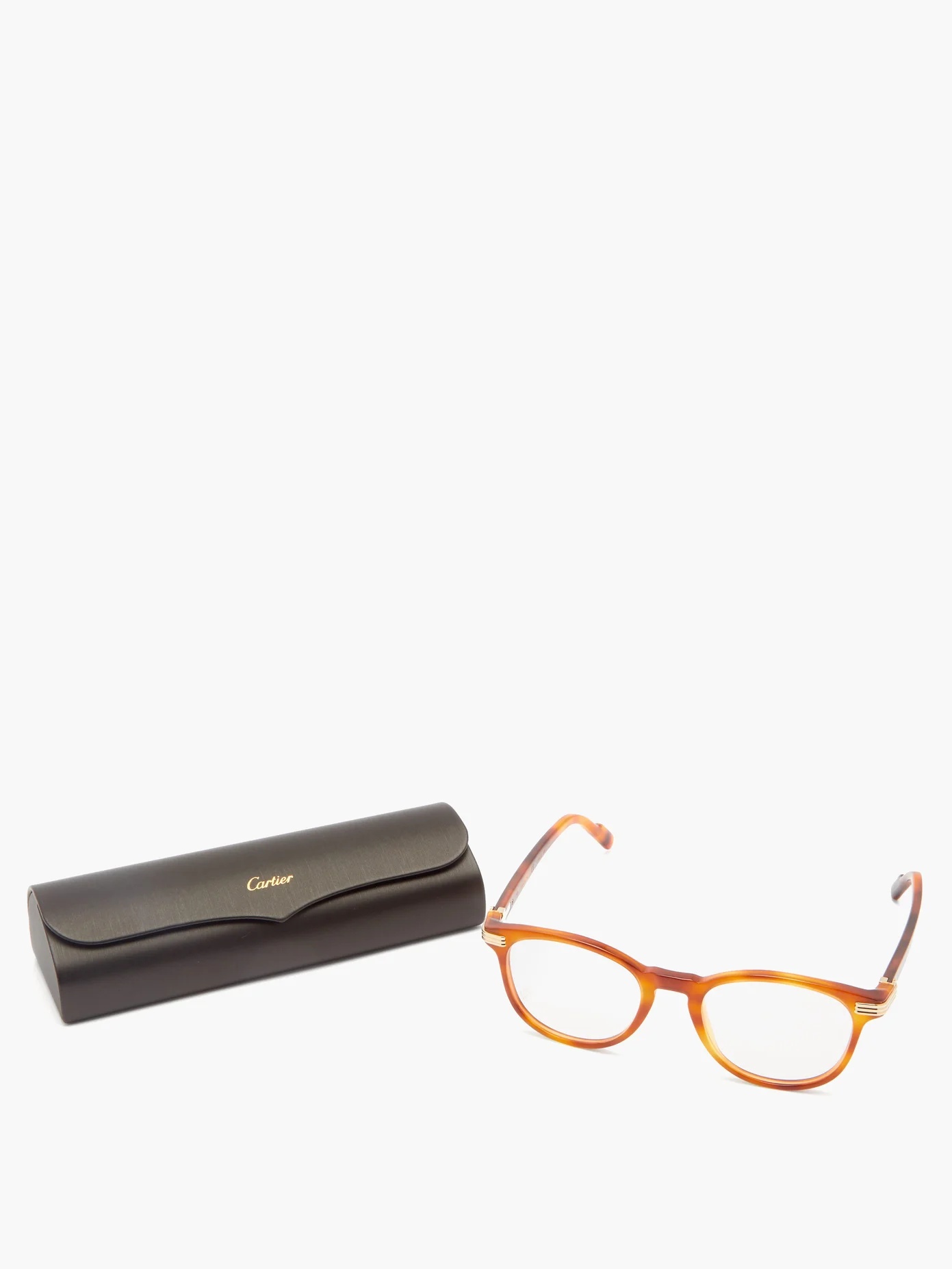 Havana round tortoiseshell-acetate glasses - 5