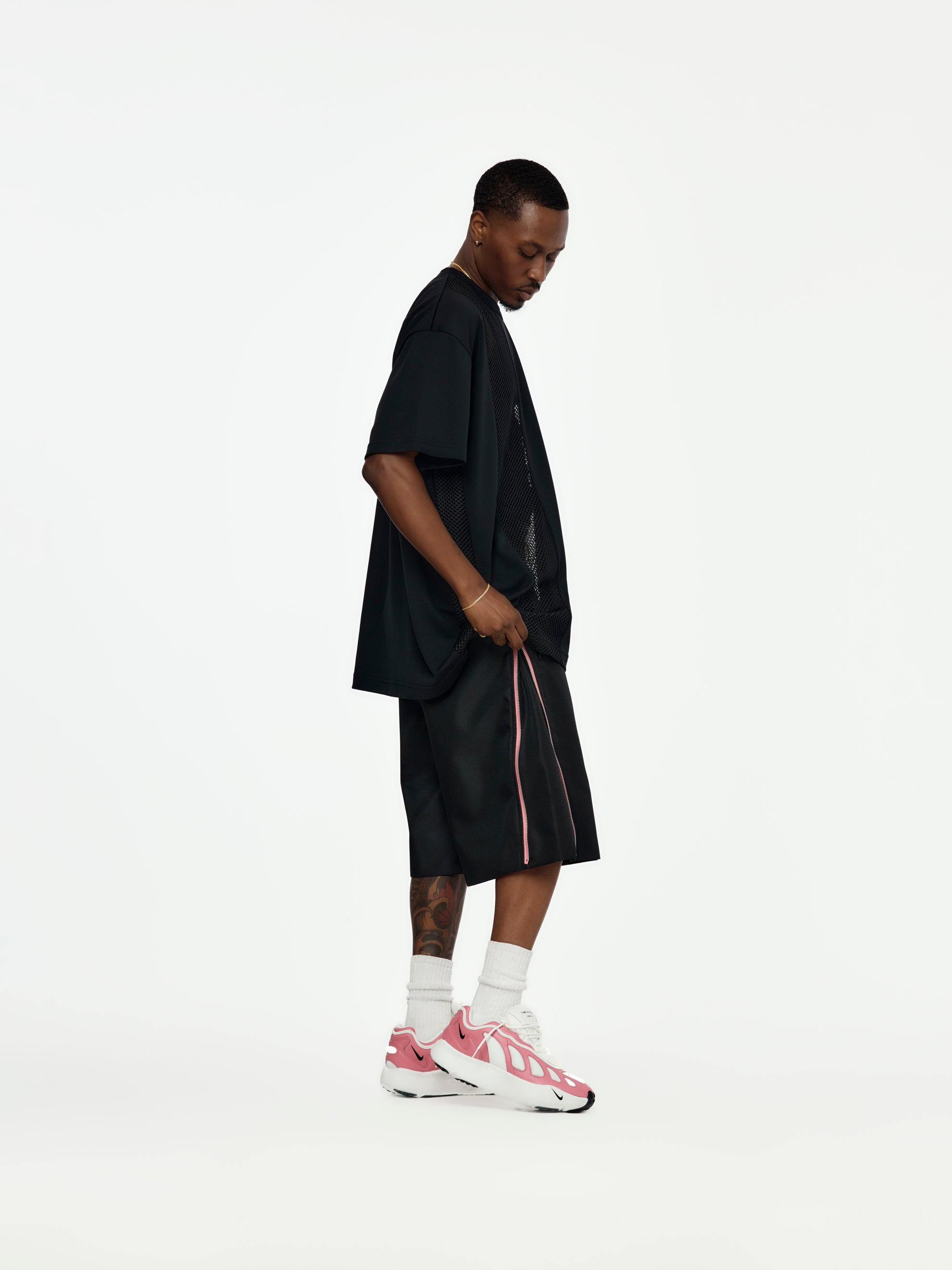 CDG HP POLY TROUSERS (BLACK) - 4