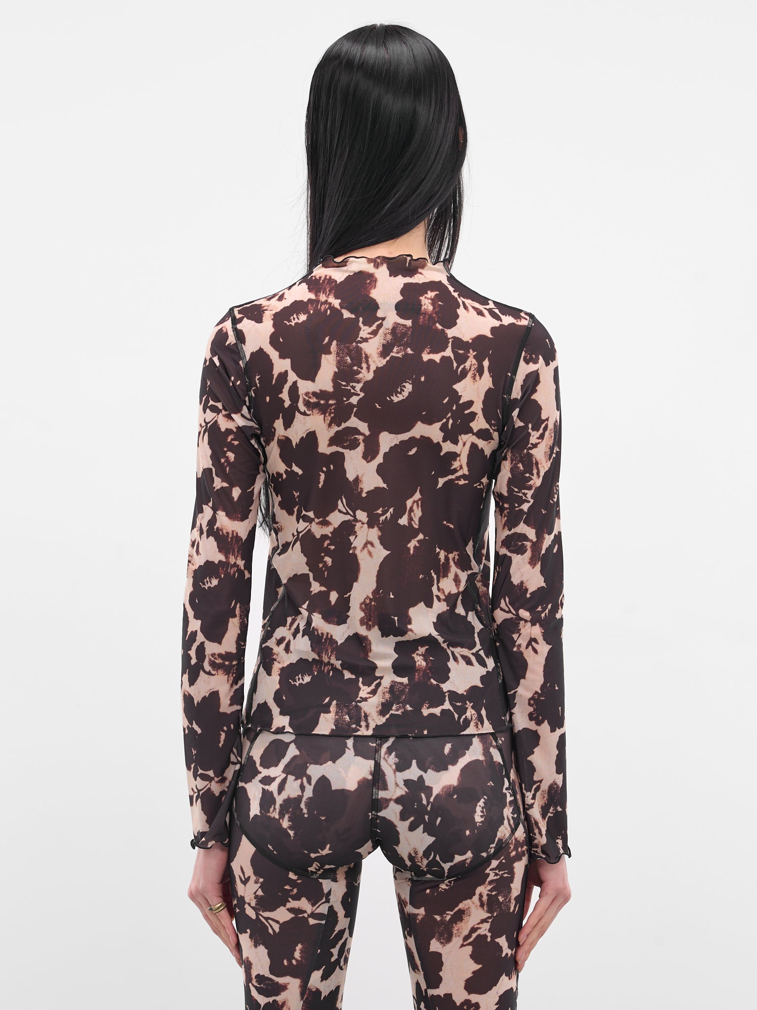 Abstract Rose Print Halcyon Top - 3