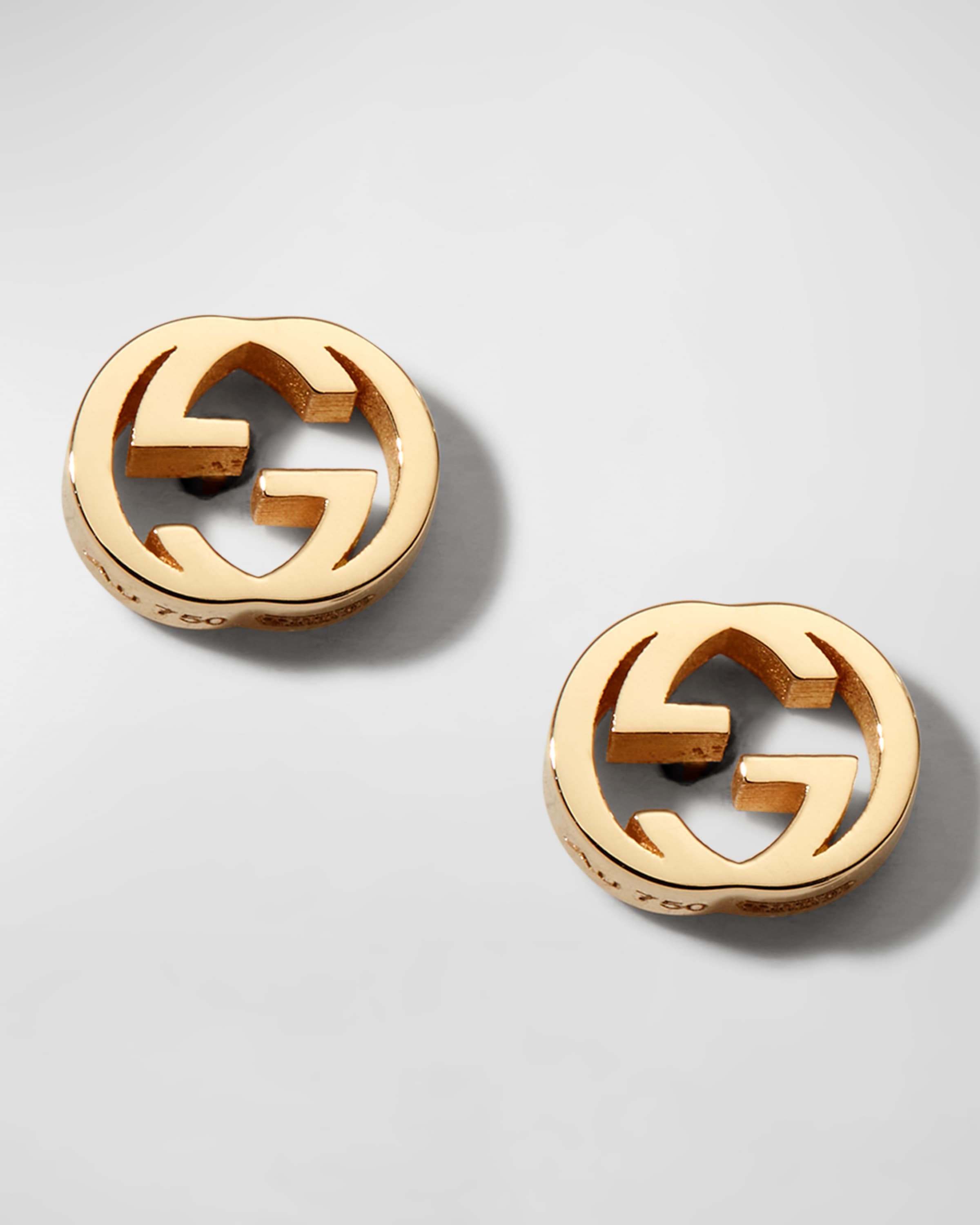 Interlocking-G Stud Earrings in Yellow Gold - 1