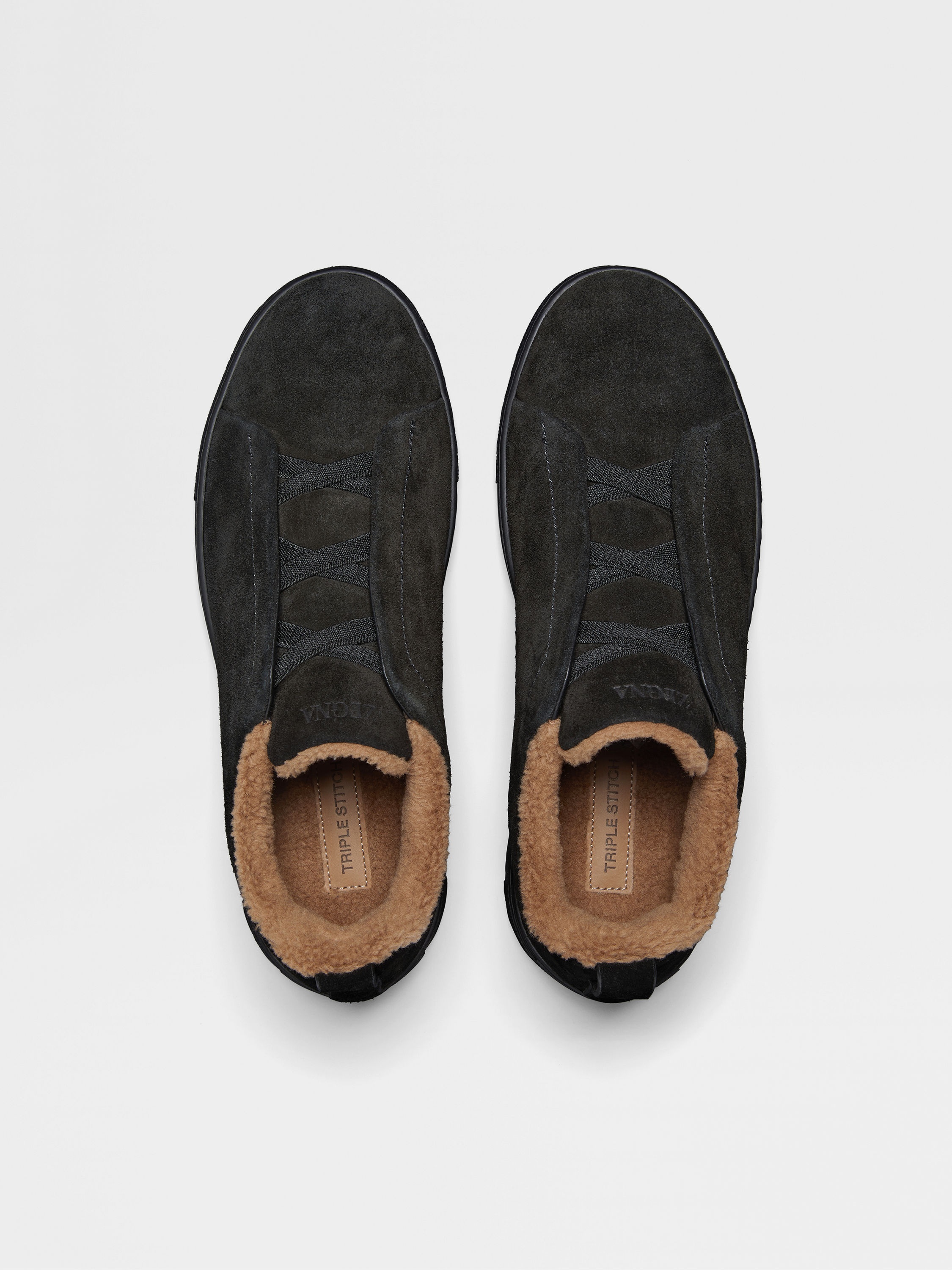 BLACK SUEDE TRIPLE STITCH™ SNEAKERS - 3