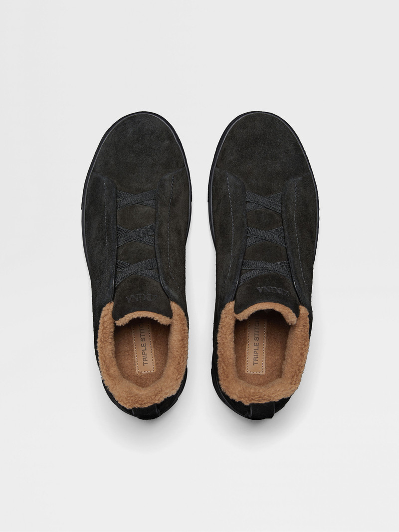 BLACK SUEDE TRIPLE STITCH™ SNEAKERS 3