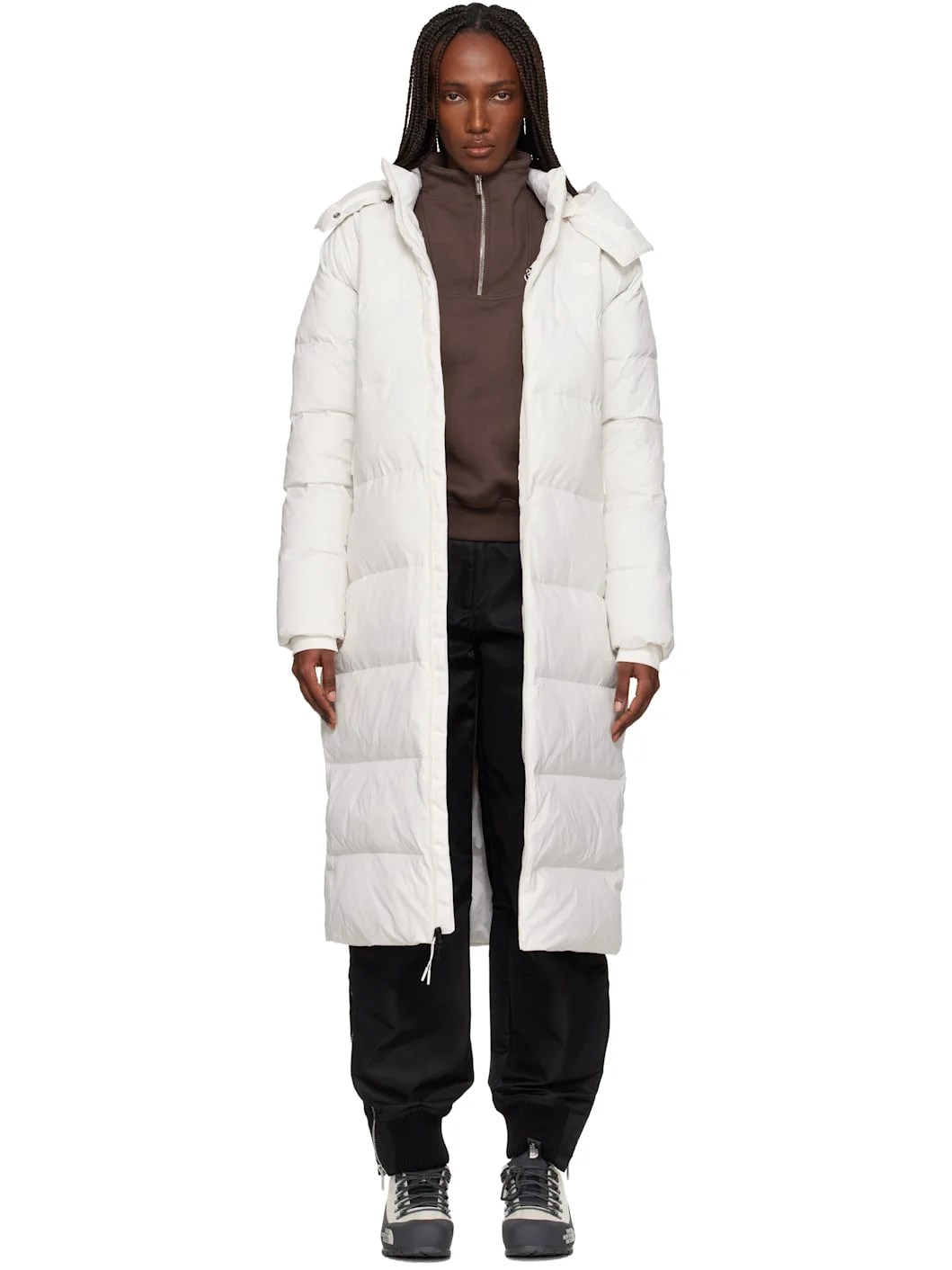 White City Long Hooded Down Coat - 1