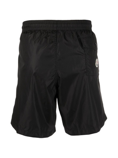 Moncler x Spiderman logo patch swim shorts outlook