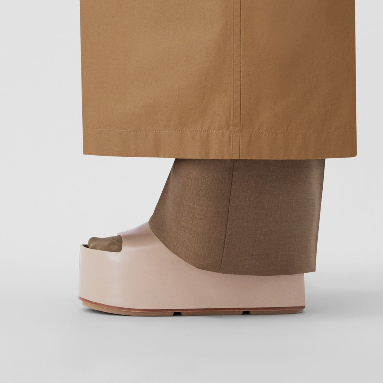 Leather Platform Sandals - 3
