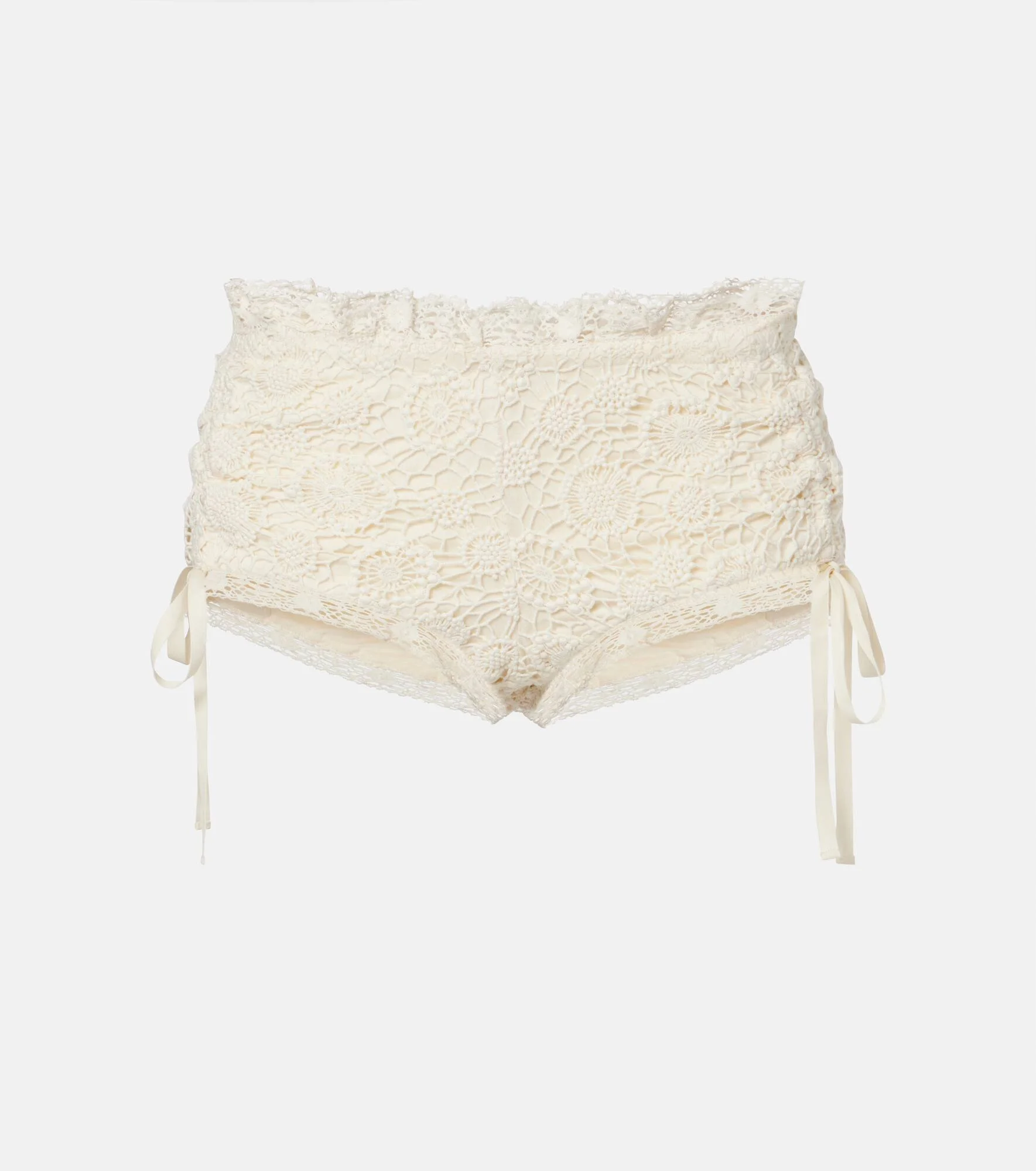 Yeliz crochet cotton micro shorts - 1