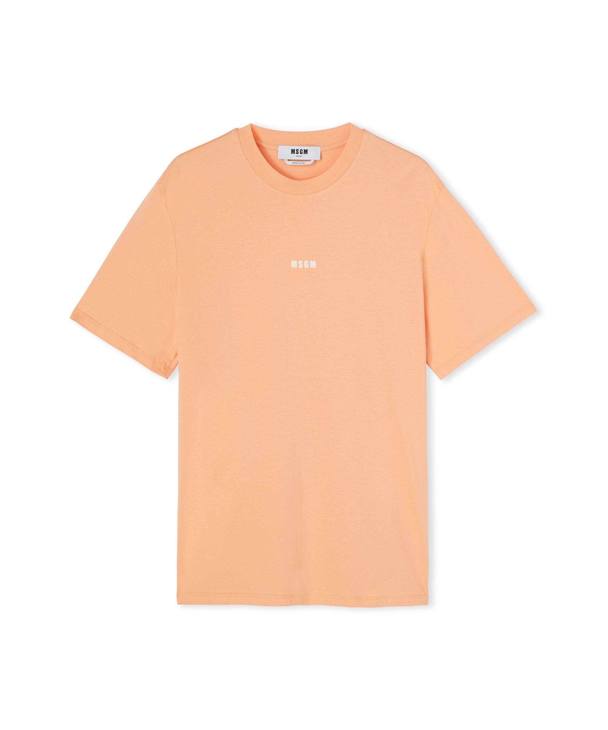 Solid color cotton crewneck t-shirt with MSGM micro logo - 2