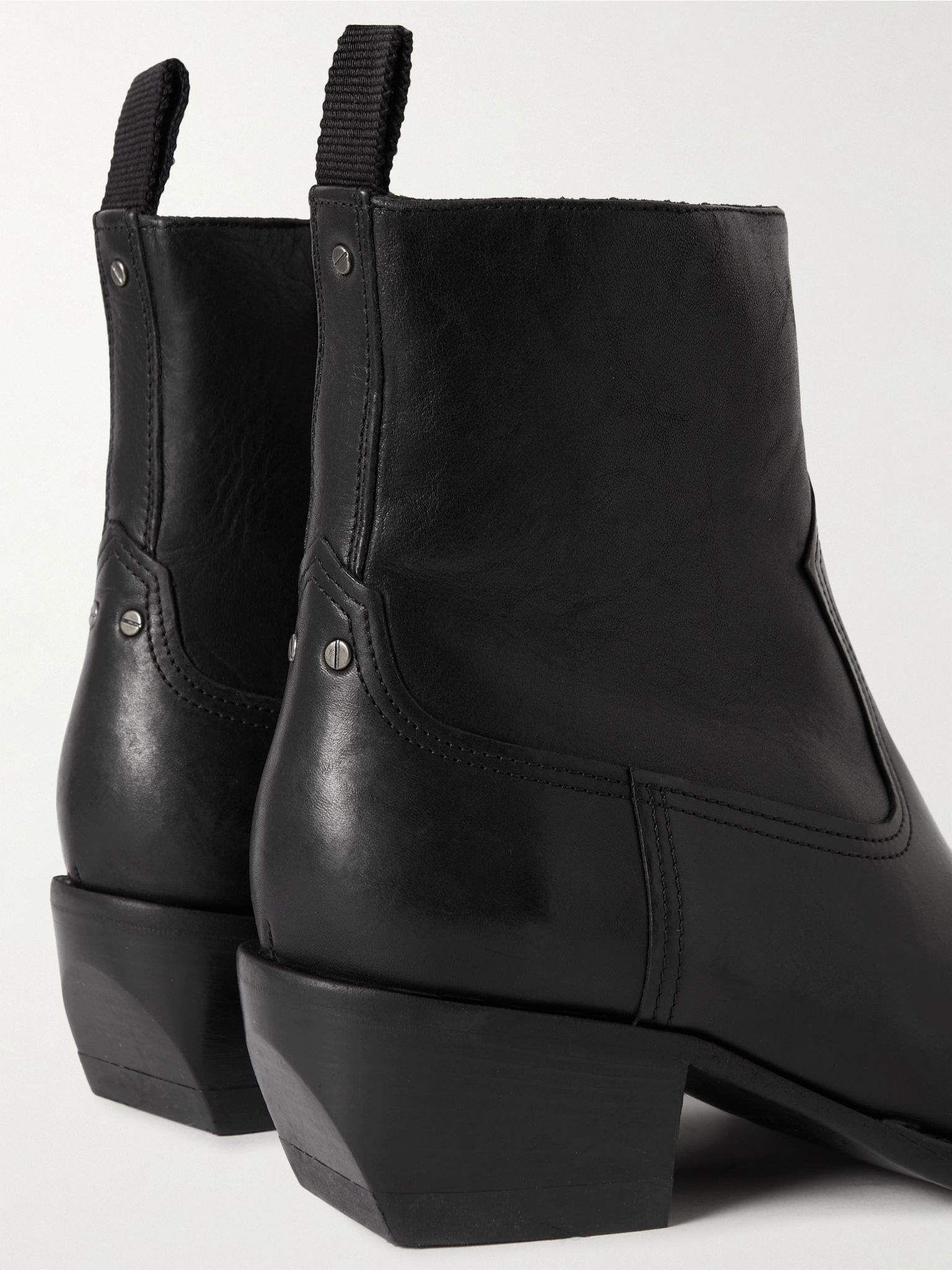 Debbie leather ankle boots Black - 4