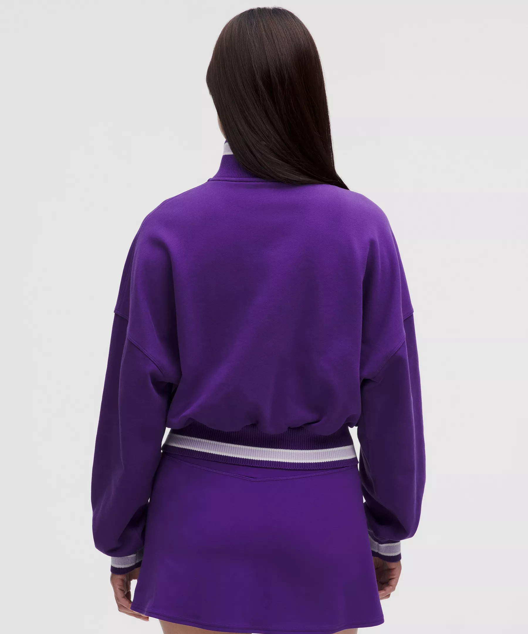 Perfectly Oversized Ringer Funnel-Neck Half Zip - 3