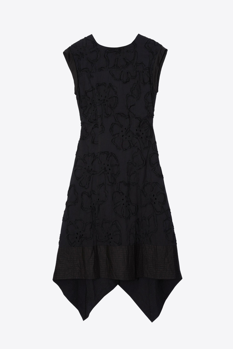 Embroidered Belted Midi Dress with Handkerchief Hem 7